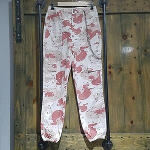CAMO CAMOUFLAGE CARGO HIGH RISE PANTS WITH CHAIN SIZE 6 GORP